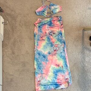 Colorful Tie-Dye dress